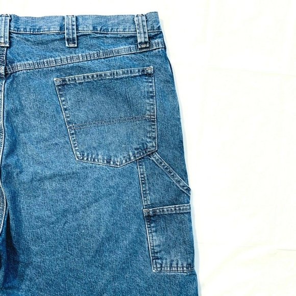 Vtg Wrangler Relaxed Fit Carpenter Denim Shorts - Picture 9 of 12